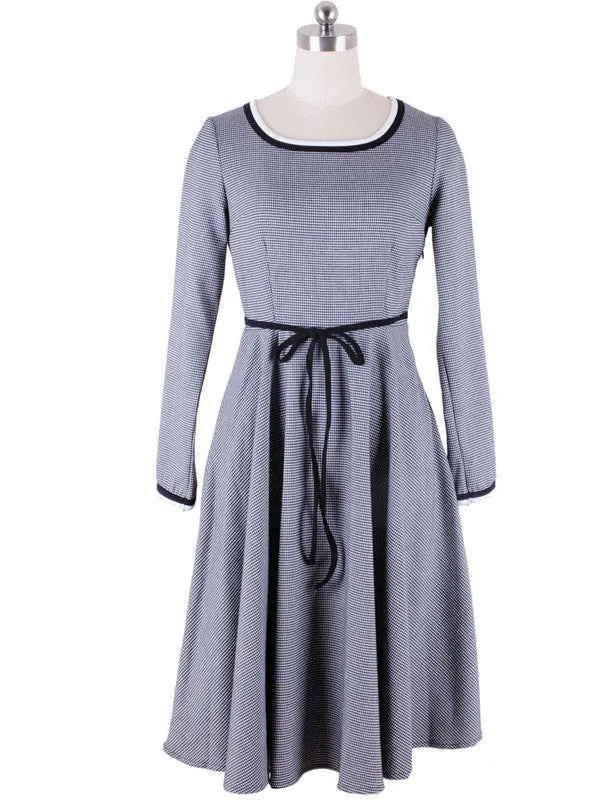 lady houndstooth dress