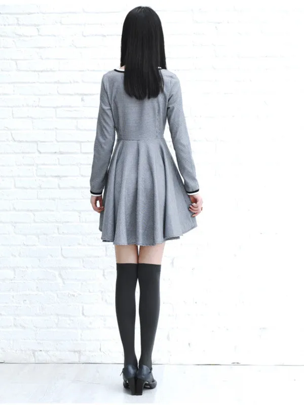 lady houndstooth dress