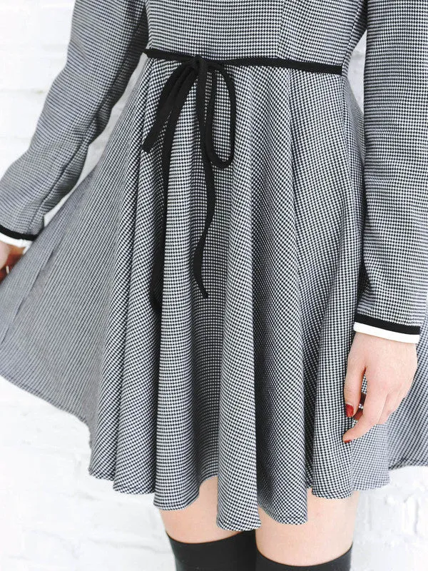 lady houndstooth dress