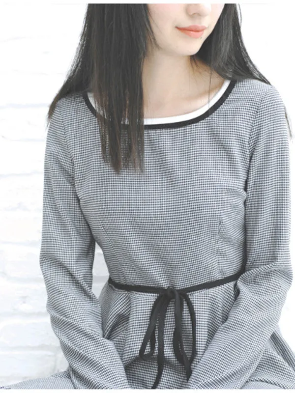 lady houndstooth dress