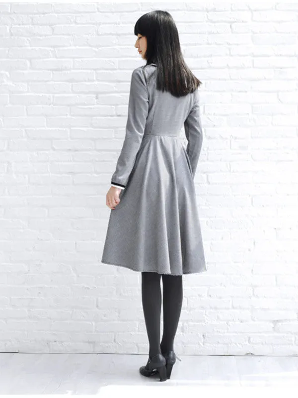 lady houndstooth dress