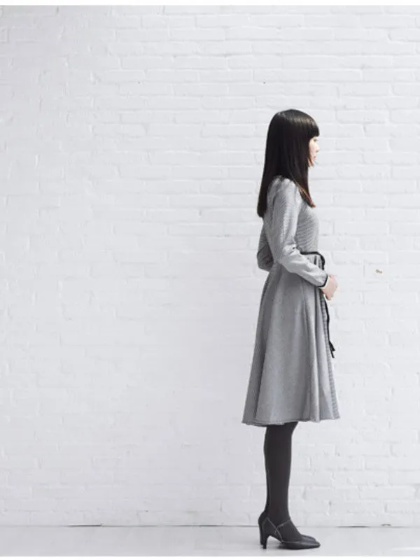 lady houndstooth dress