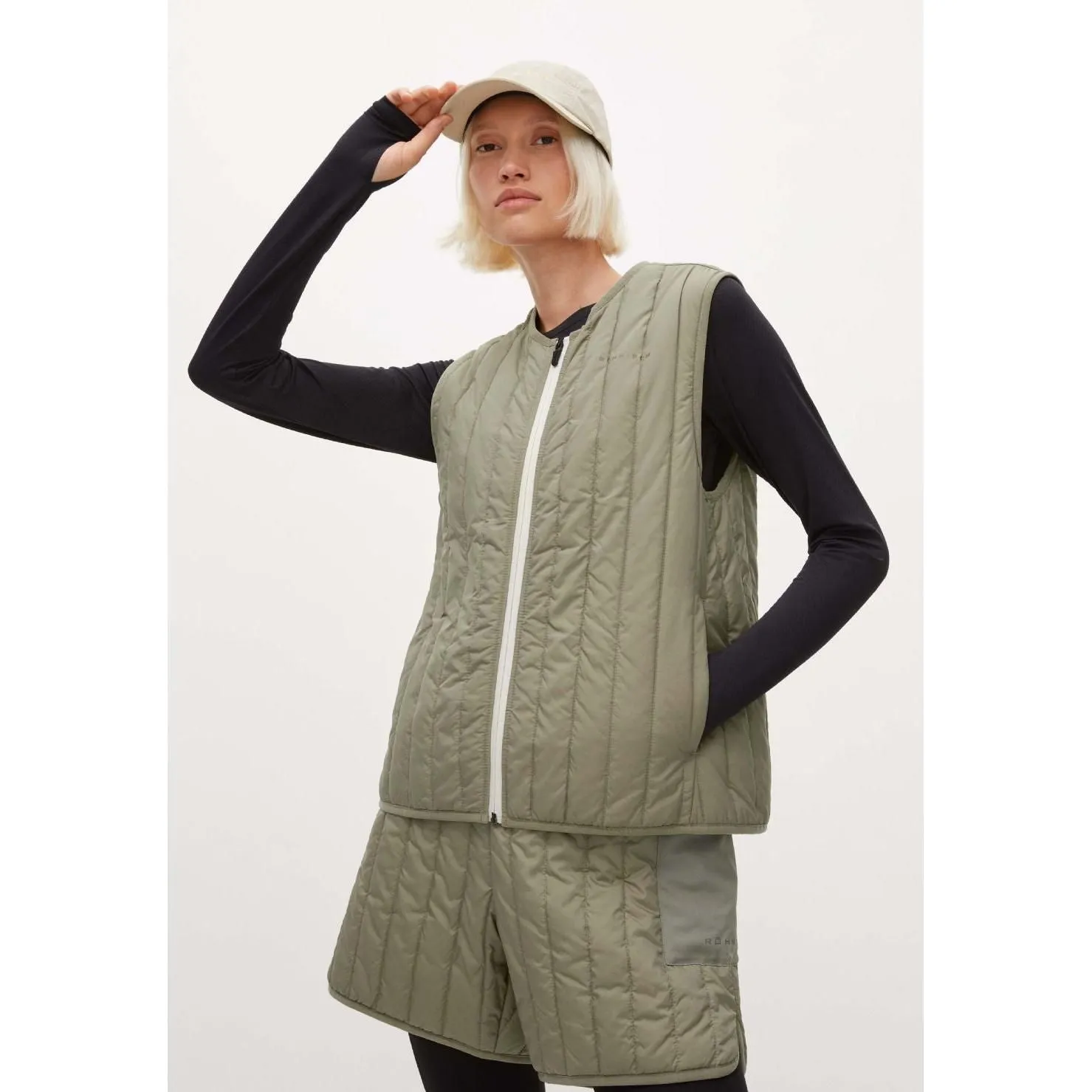 Lake Padded Vest, Vetiver Green
