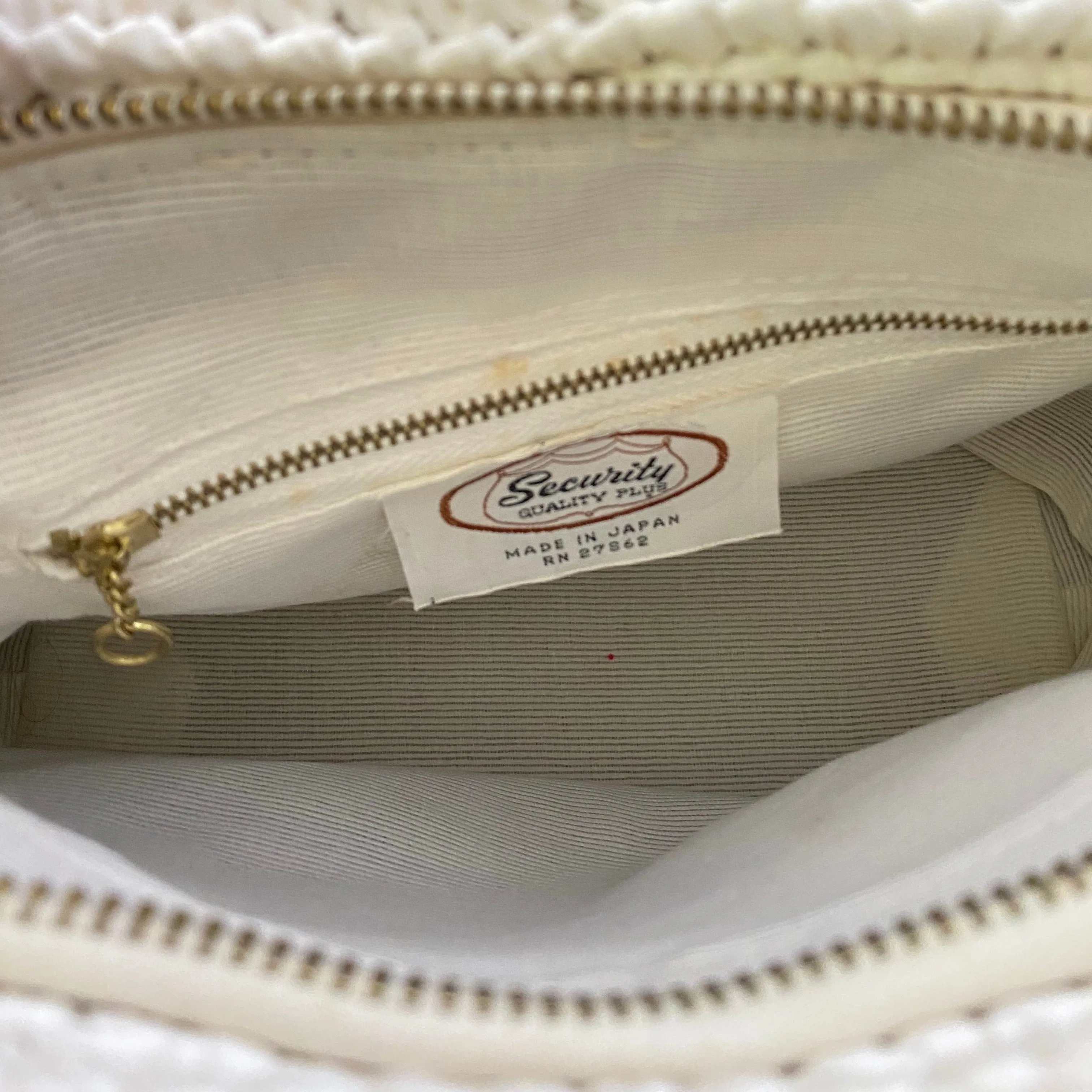 Late 50s/ Early 60s Security Quality Plus Raffia Handbag