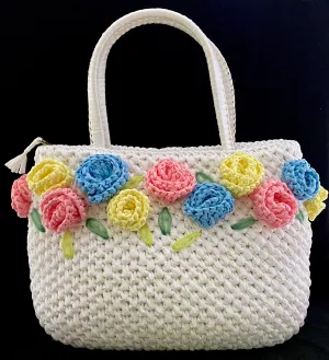 Late 50s/ Early 60s Security Quality Plus Raffia Handbag