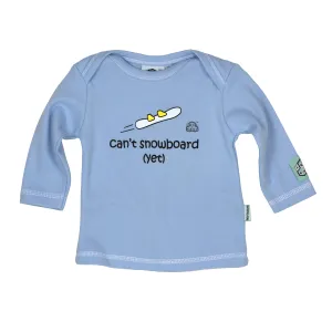 Lazy Baby Gift for Snowboarders - Can't Snowboard Yet Baby T Shirt