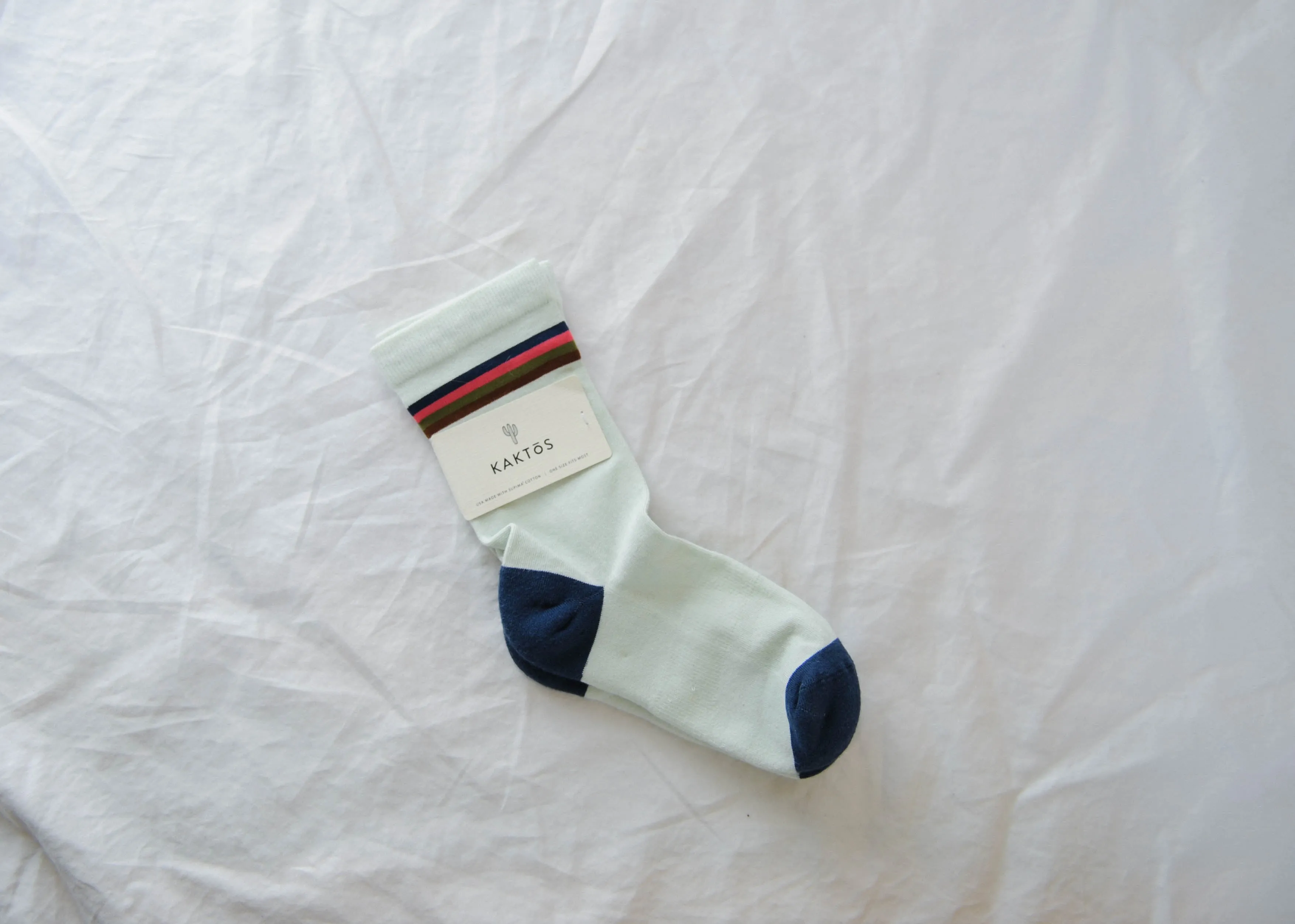 Light Blue Retro Stripe Crew