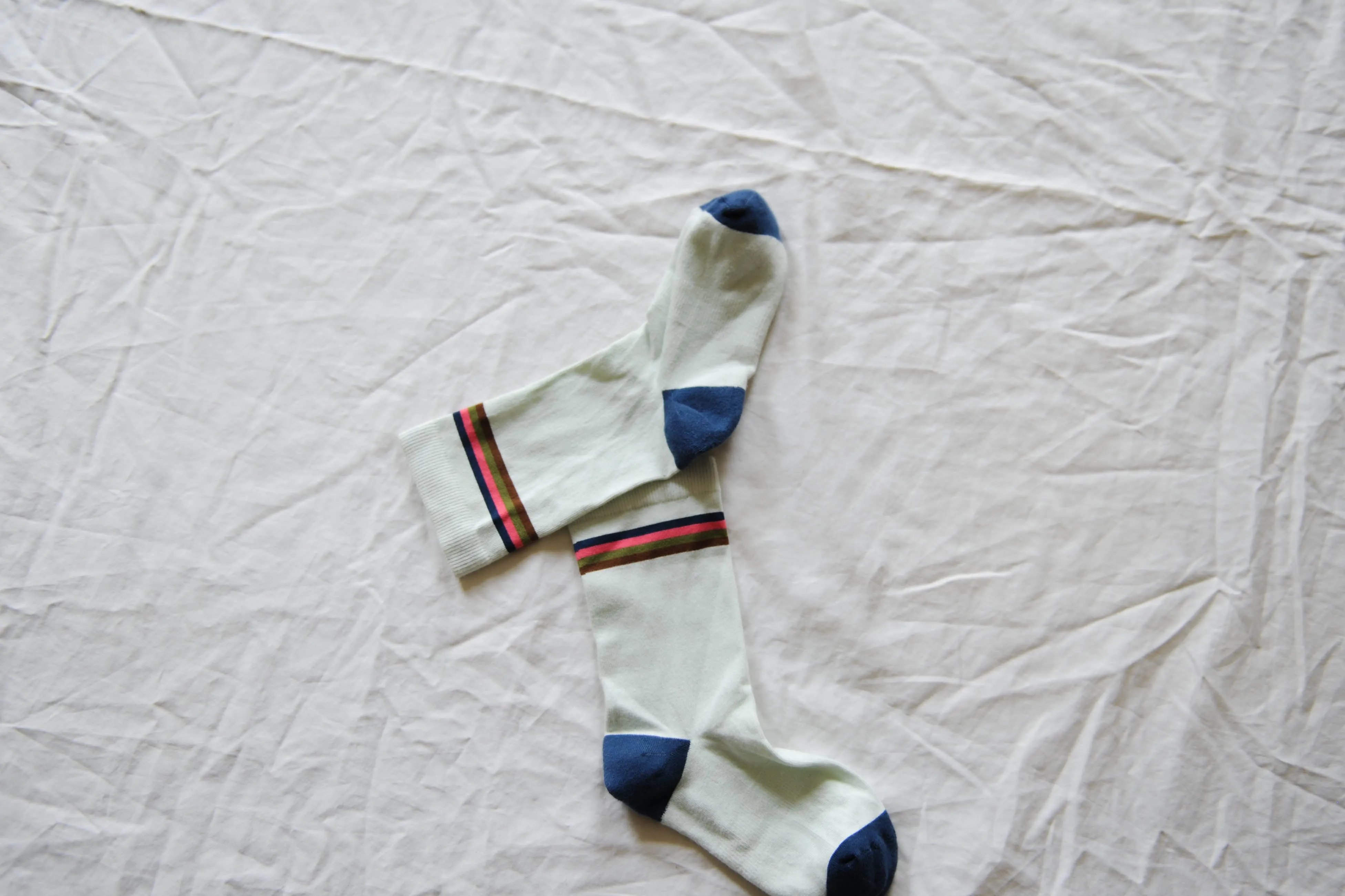 Light Blue Retro Stripe Crew
