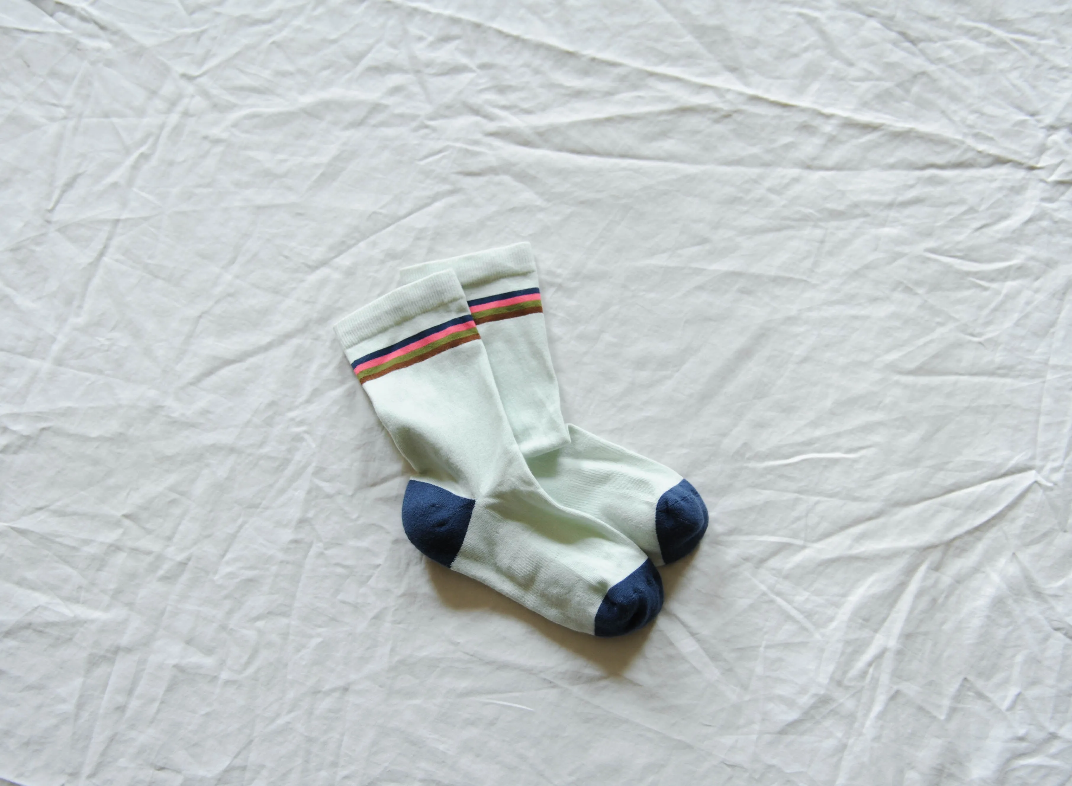Light Blue Retro Stripe Crew