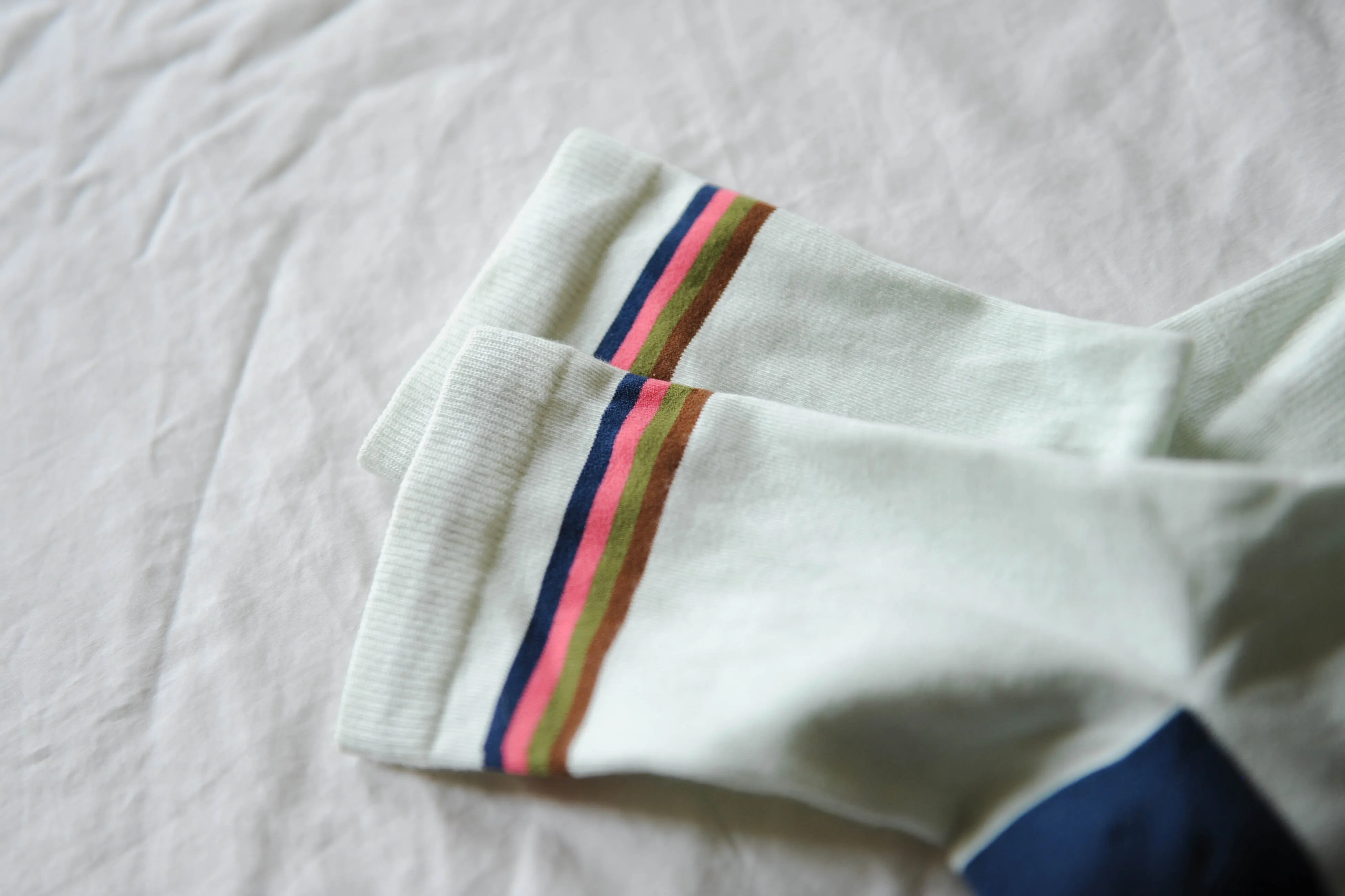 Light Blue Retro Stripe Crew