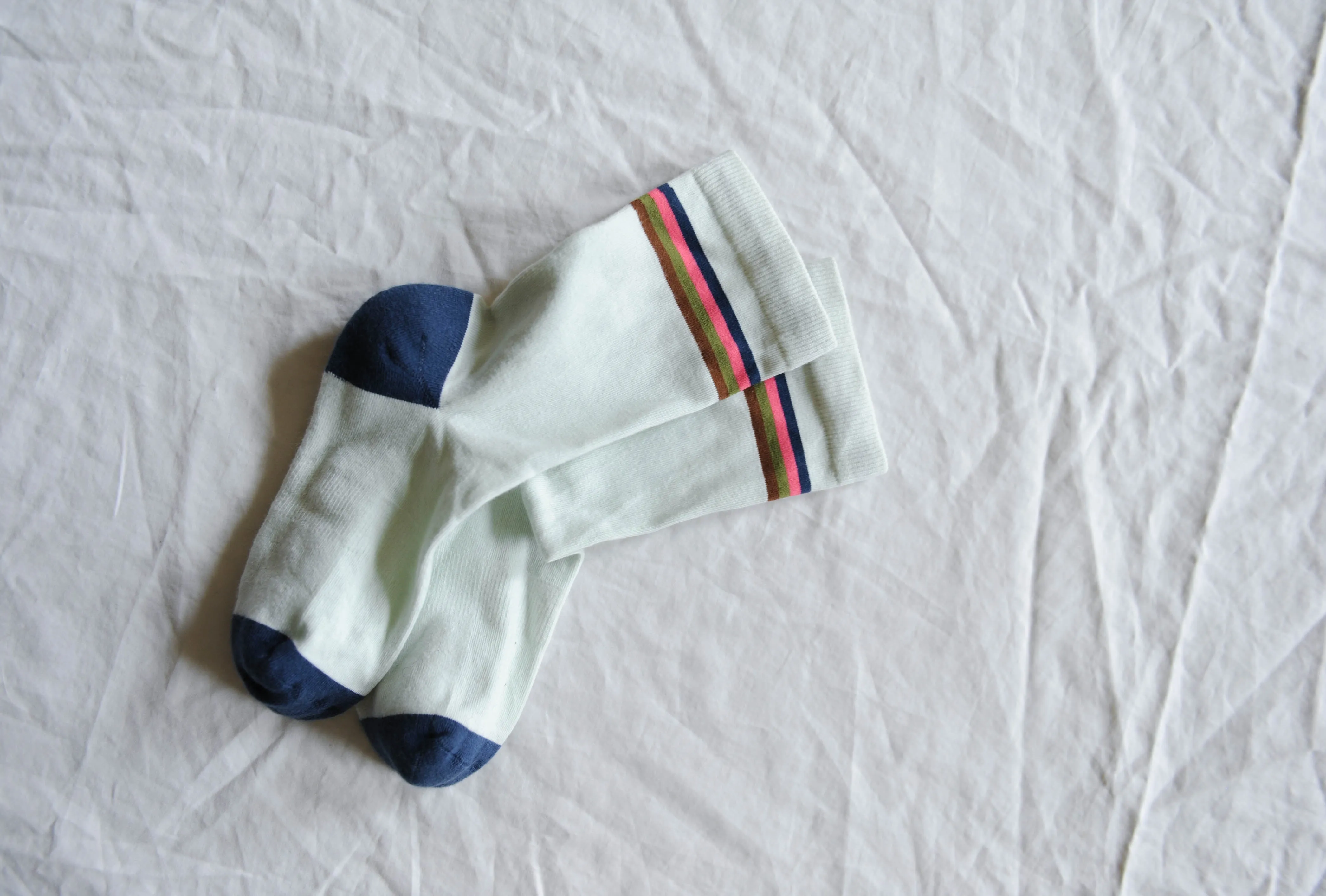 Light Blue Retro Stripe Crew
