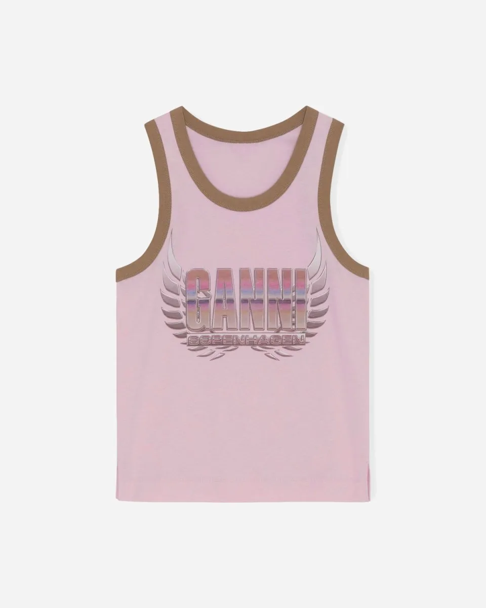 Light Cotton Jersey Tank Top - Winsome Orchid
