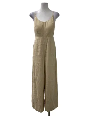 Light Khaki Strap Jumpsuit