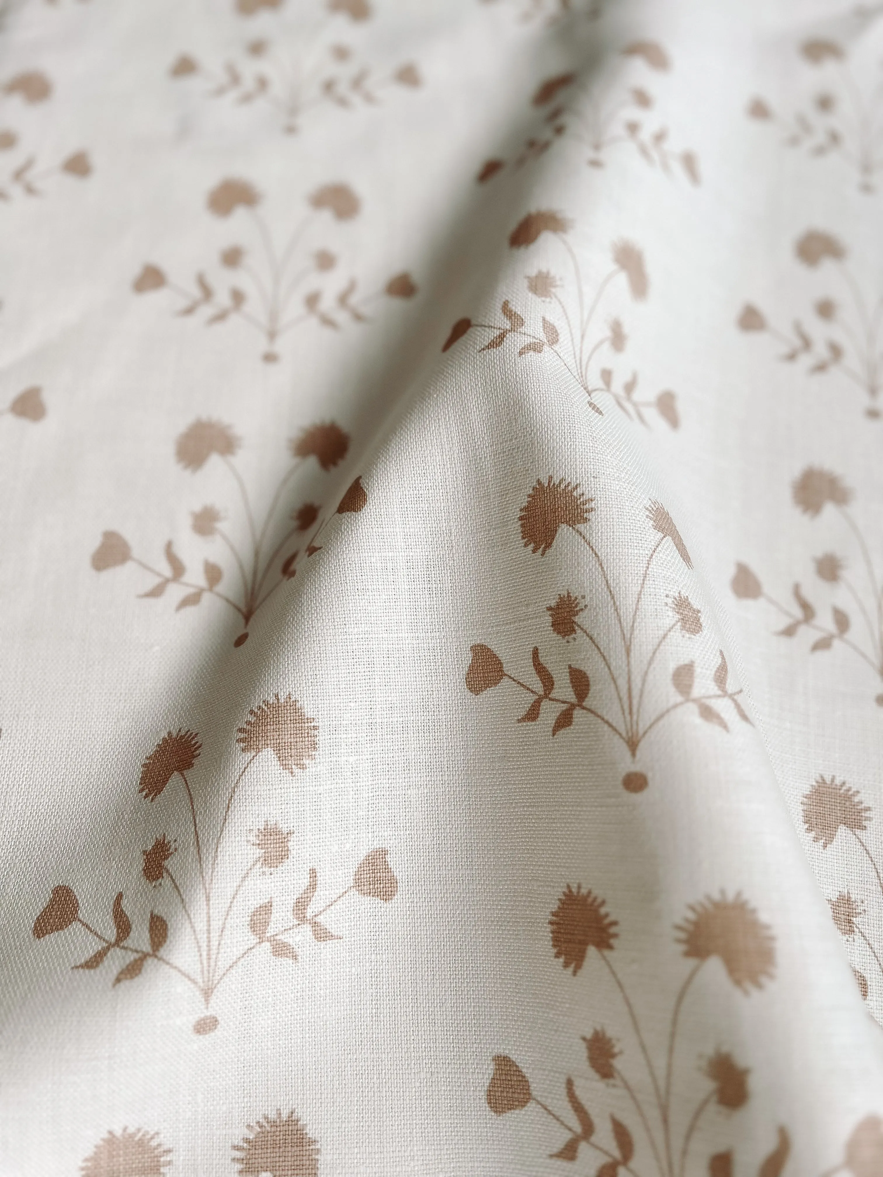 Lisbet Peony on Oyster Fabric