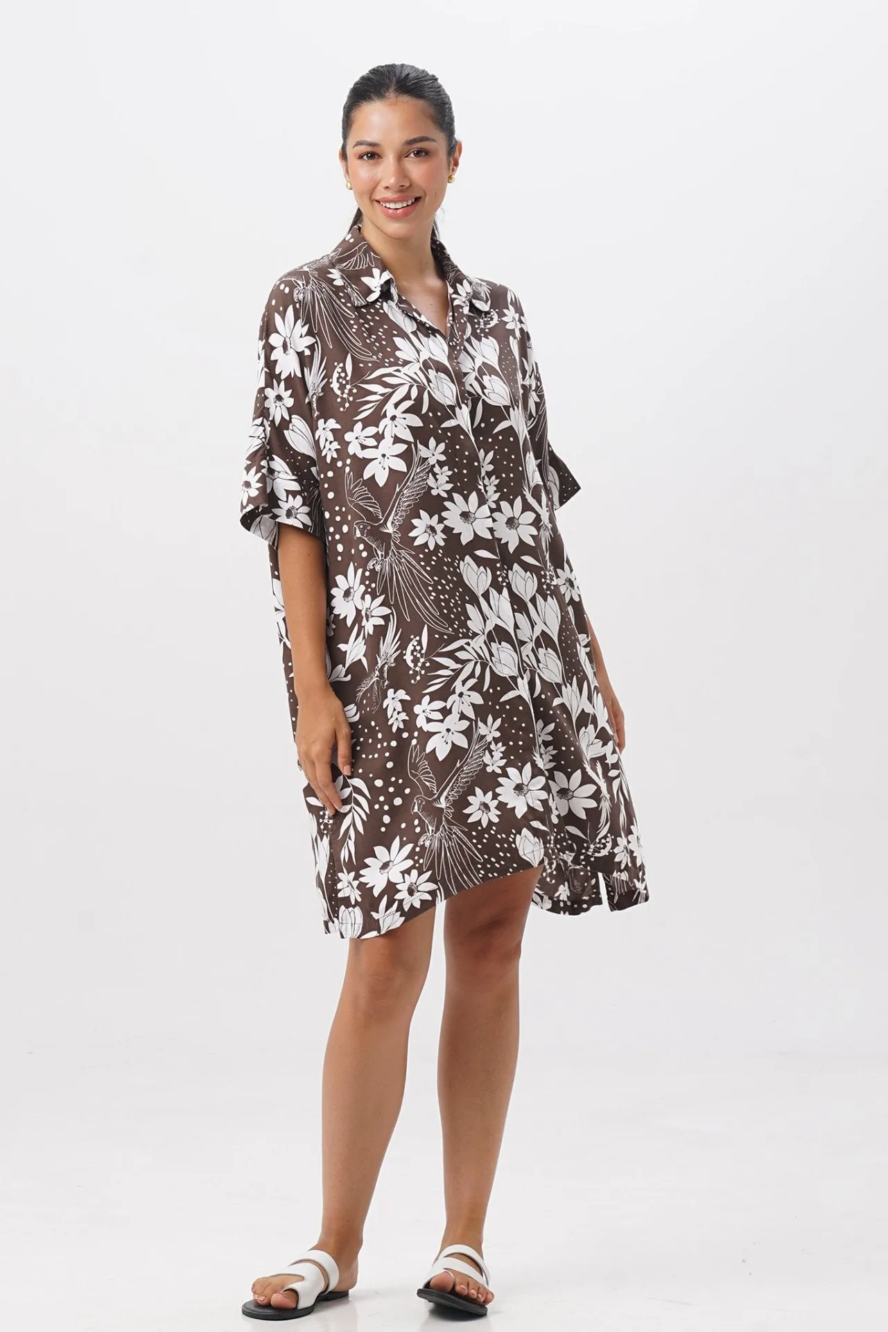 Lupita Midi Dress Brown