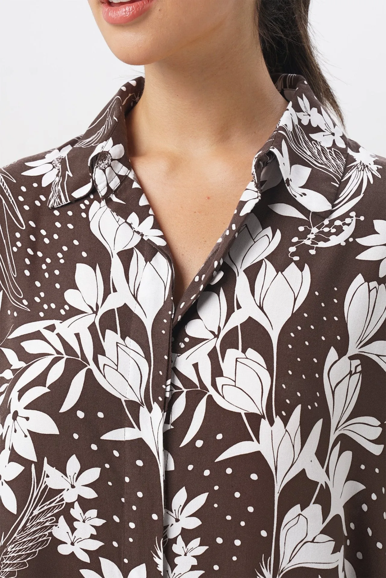 Lupita Midi Dress Brown