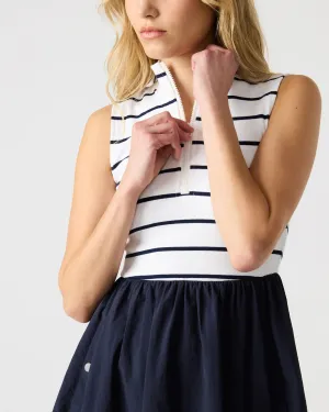 LYON DRESS - NAVY STRIPE