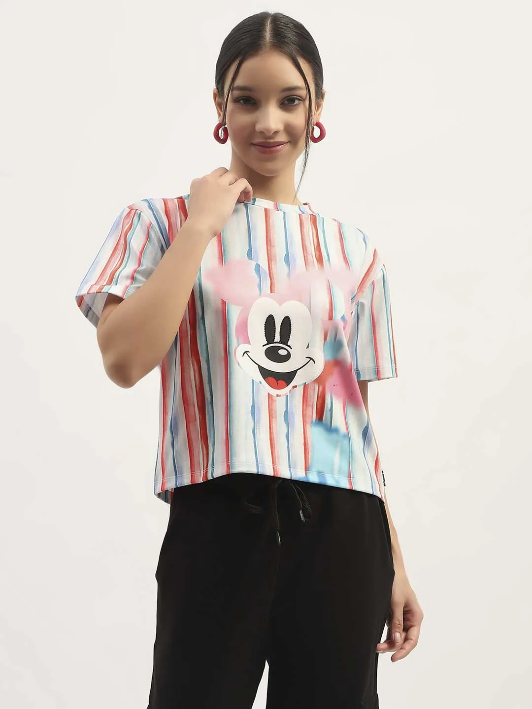 Madame Disney Printed White Top