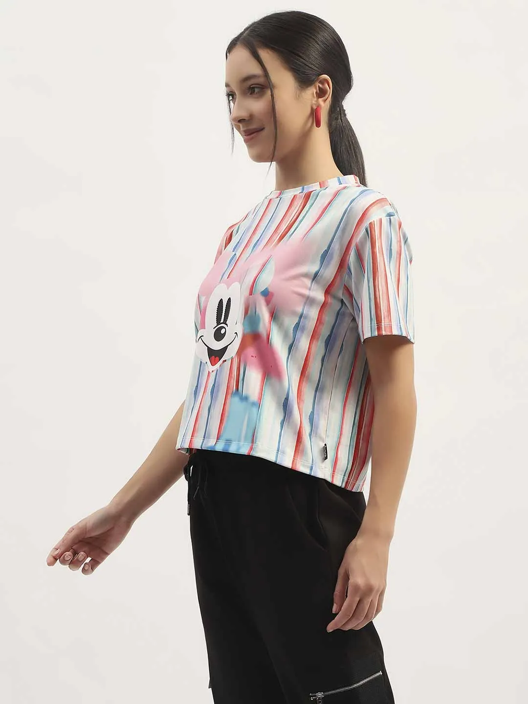 Madame Disney Printed White Top