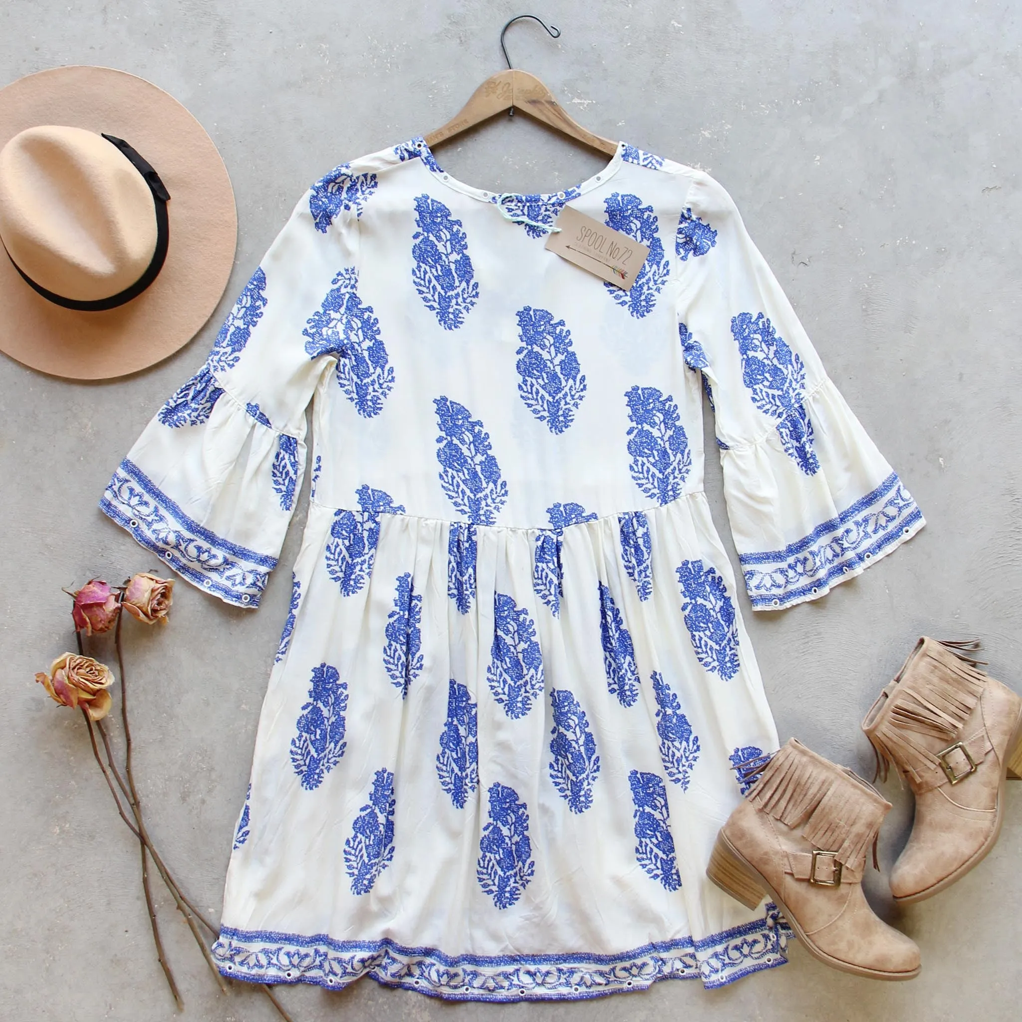 Maddy Block Print Dress
