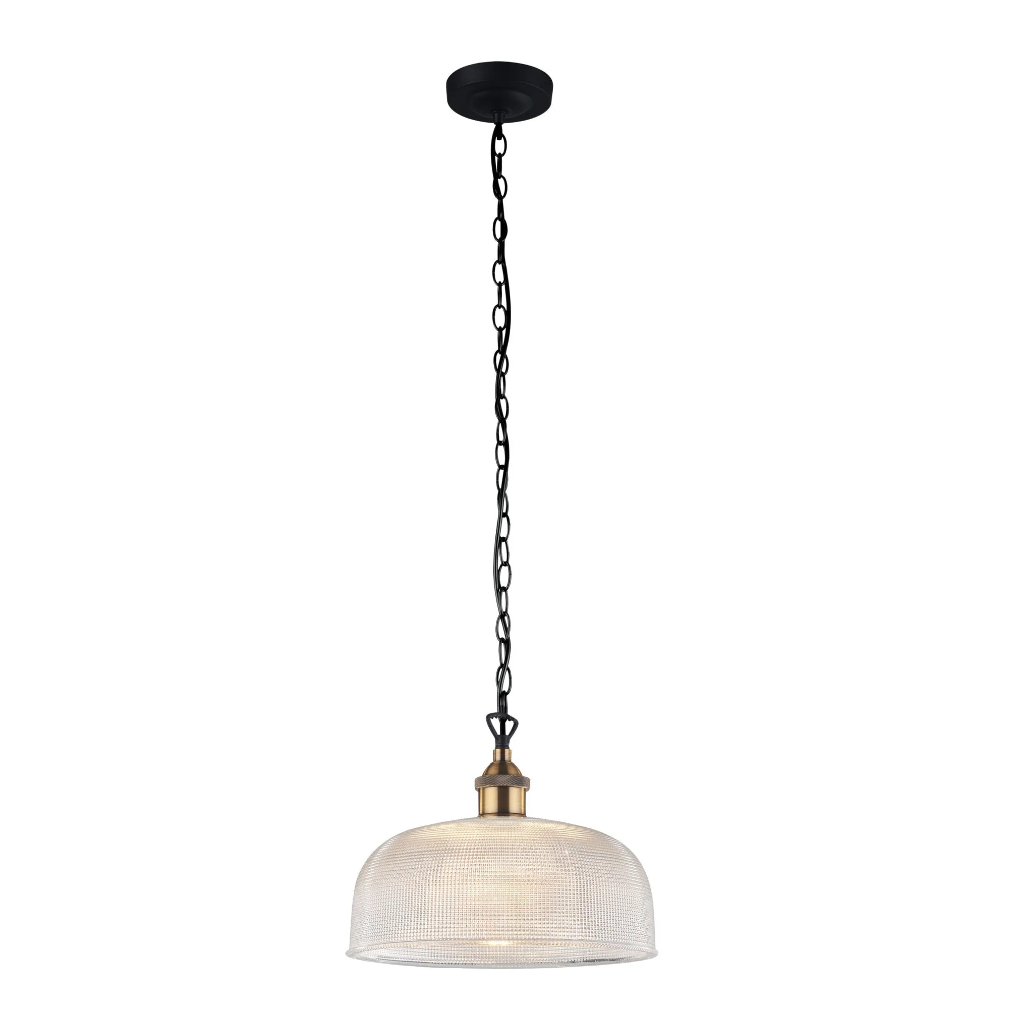 MAISON 27 Retro Halophane Clear Glass Pendant