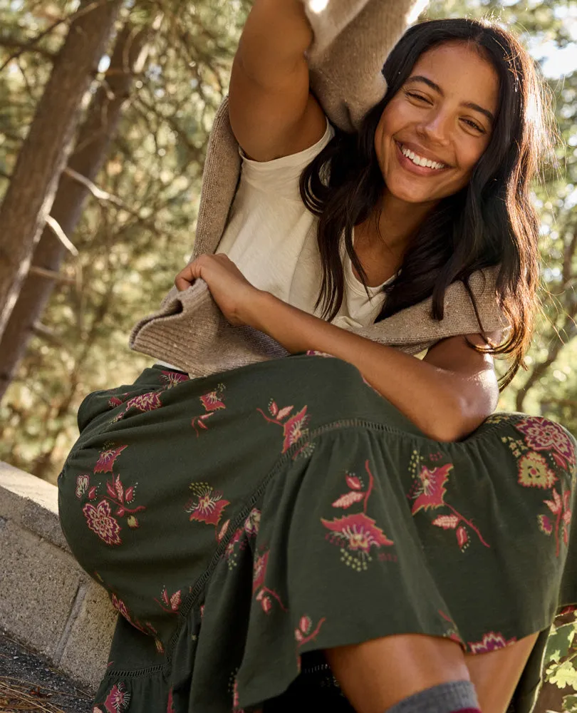 Marigold Tiered Midi Skirt