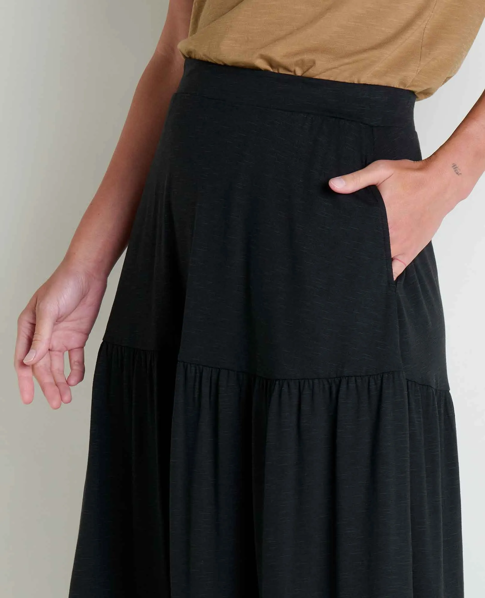 Marigold Tiered Midi Skirt