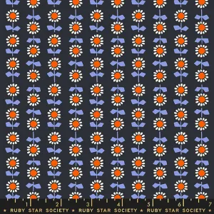 Meadow Star, Bloom in Soft Black