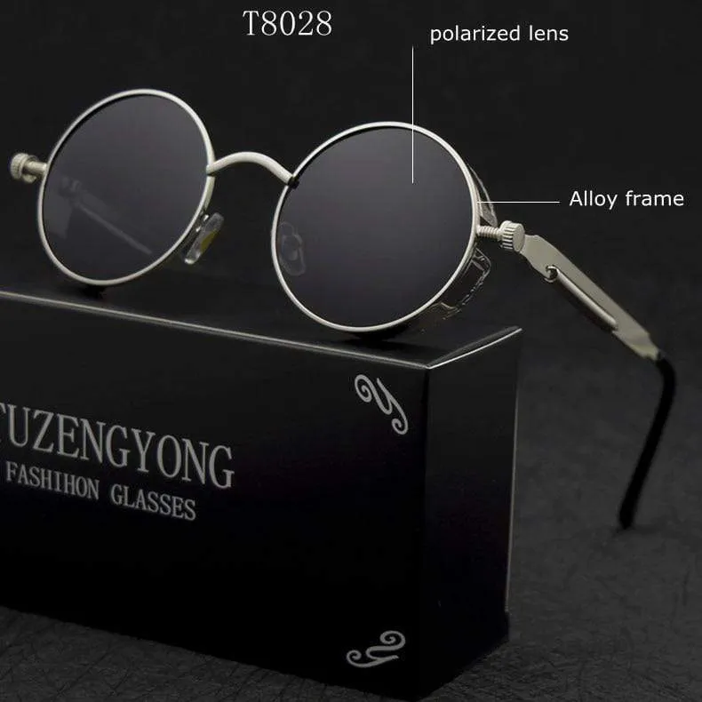 Men Polarized Classic Gothic Steampunk Sunglasses（Need to choose tinted color, otherwise the lenses are transparent）