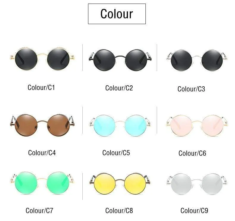 Men Polarized Classic Gothic Steampunk Sunglasses（Need to choose tinted color, otherwise the lenses are transparent）