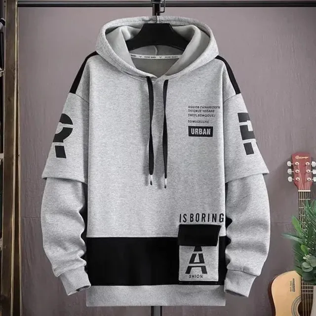 Men's Long Sleeve Casual Japanese Style Sweatshirt