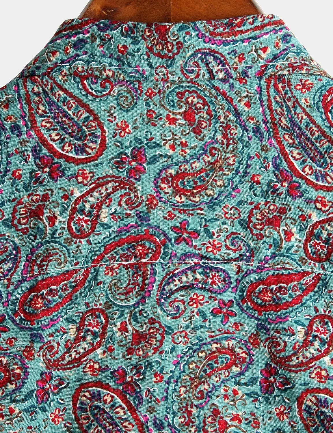 Men's Paisley Vintage Cotton Retro 70s Shirt