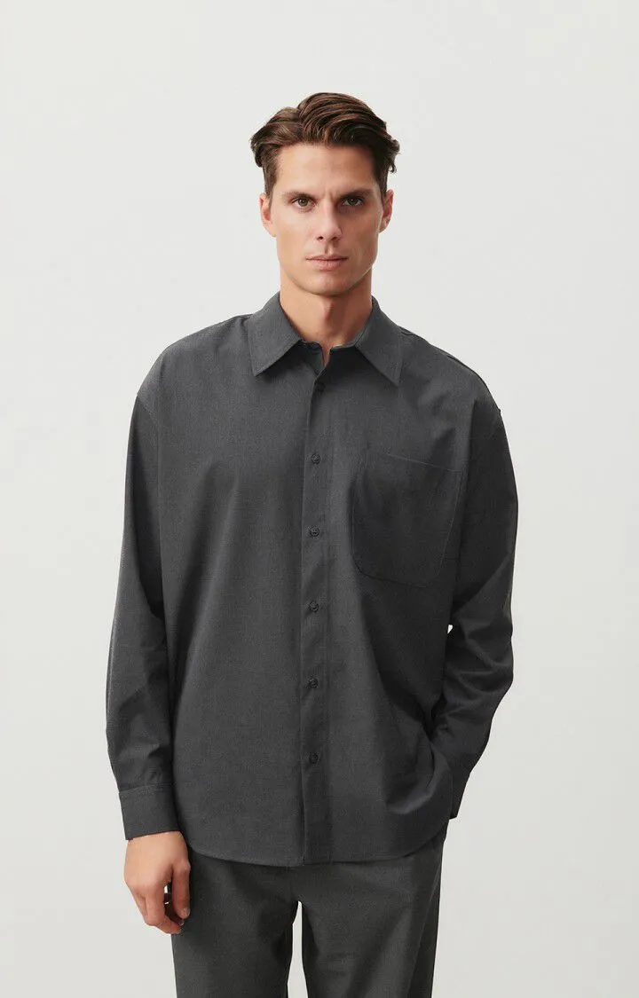 MEN'S SHIRT KABIRD - CHARCOAL MELANGE