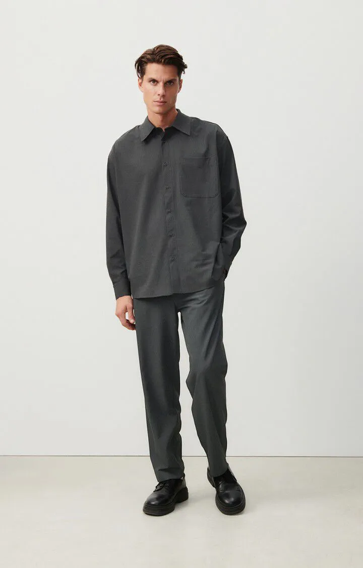 MEN'S SHIRT KABIRD - CHARCOAL MELANGE