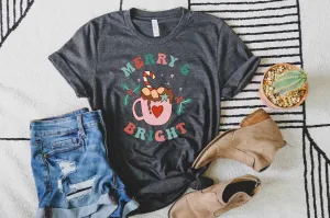 Merry And Bright Christmas Shirt | Unisex Crew