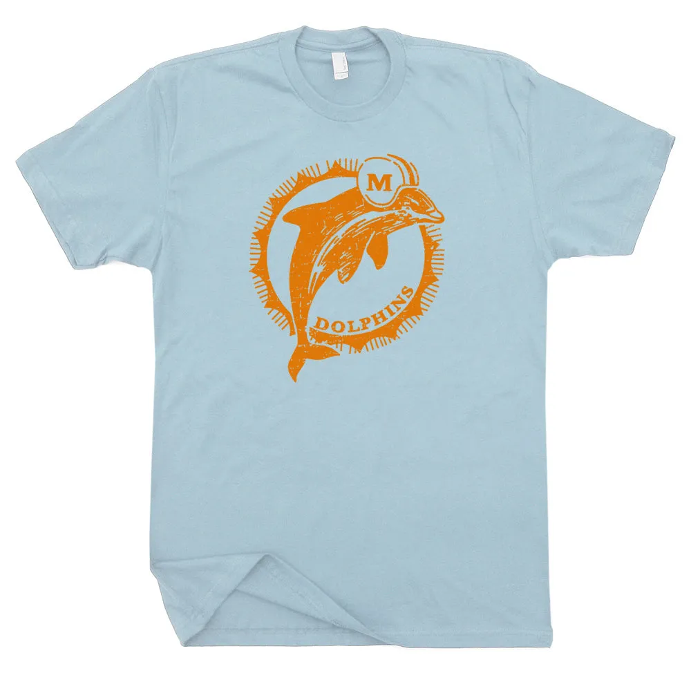Miami Dolphins Shirt Vintage Miami Dolphins T Shirt Retro Dolphins Logo Graphic Tee