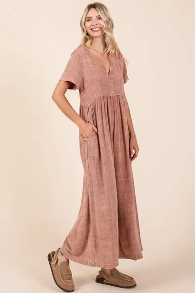 Mineral Wash Elegance Jumpsuit