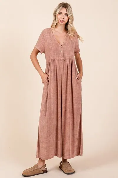 Mineral Wash Elegance Jumpsuit