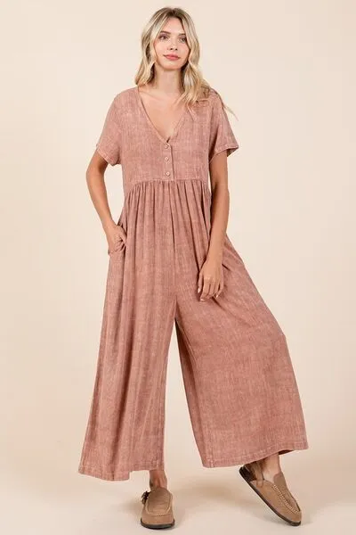 Mineral Wash Elegance Jumpsuit