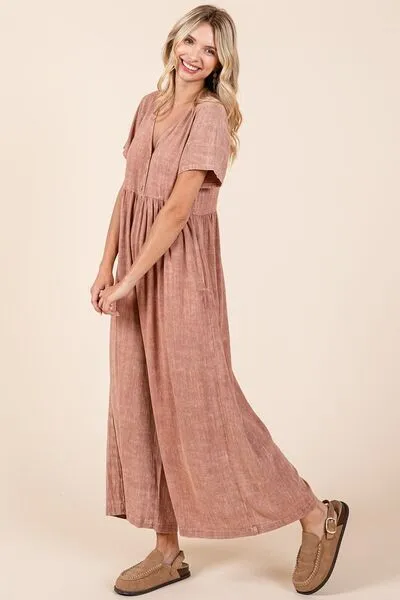 Mineral Wash Elegance Jumpsuit