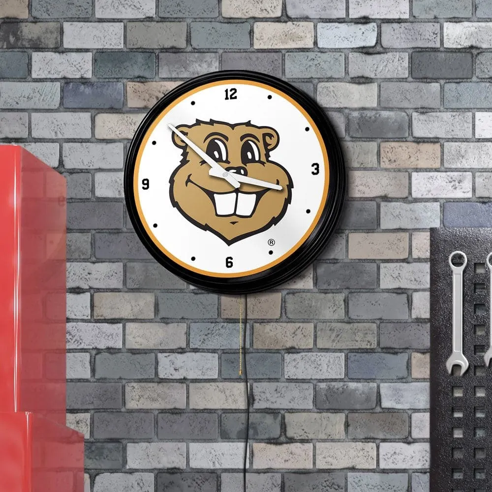 Minnesota Golden Gophers: Goldy - Retro Lighted Wall Clock