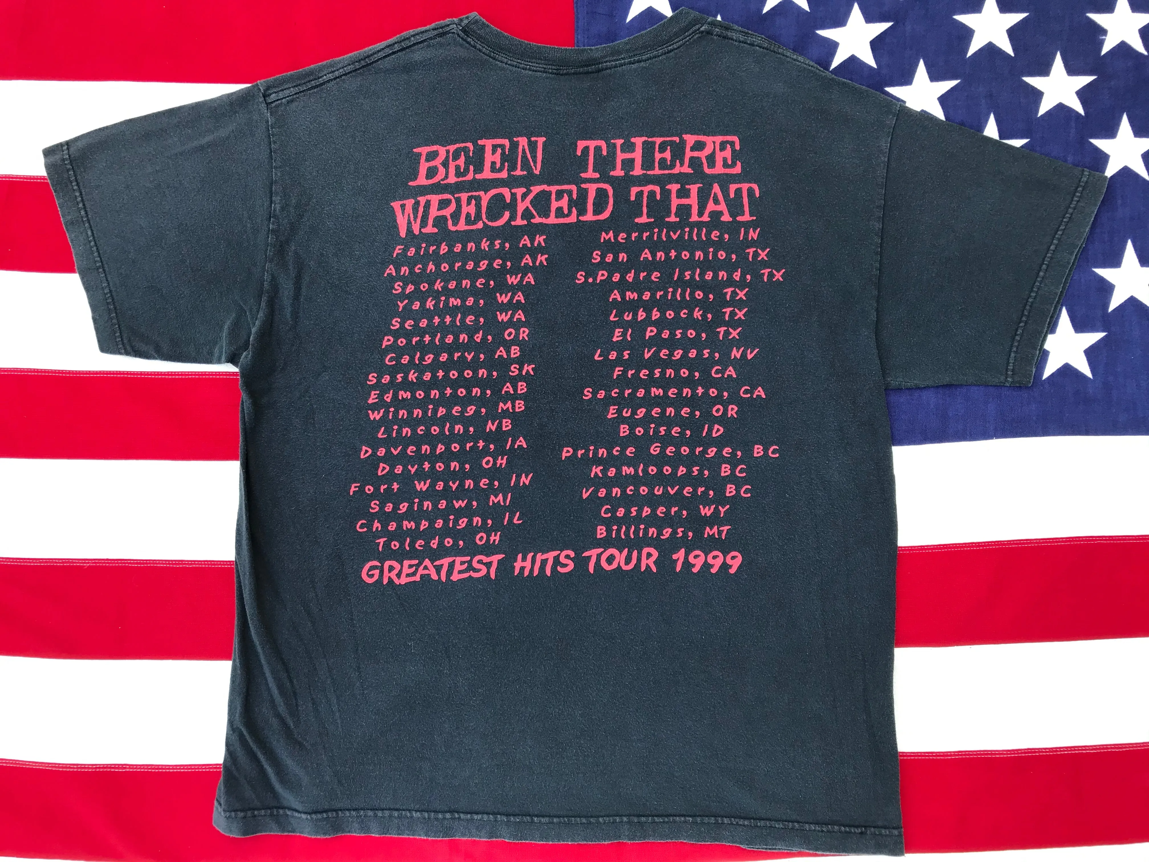 Motley Crüe  “ Been There Wrecked That Greatest Hits Tour 1999 “ Original Vintage Rock T-Shirt By Alstyle Apparel & Activewear USA