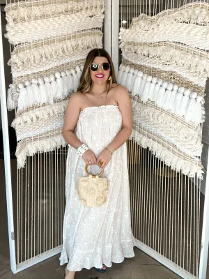 {Mumu} Around The World Maxi Dress - Sand Shell Gauze