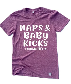 Naps and Baby Kicks Shirt , Pregnancy Shirt, Cute Pregnancy Shirts