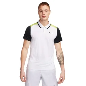 NikeCourt Dri-FIT Advantage Men's White & Light Lemon Polo