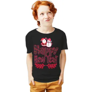 NYE Happy New Year Santa Sparkle Snowman Bling Cute Family Men's T-Shirt