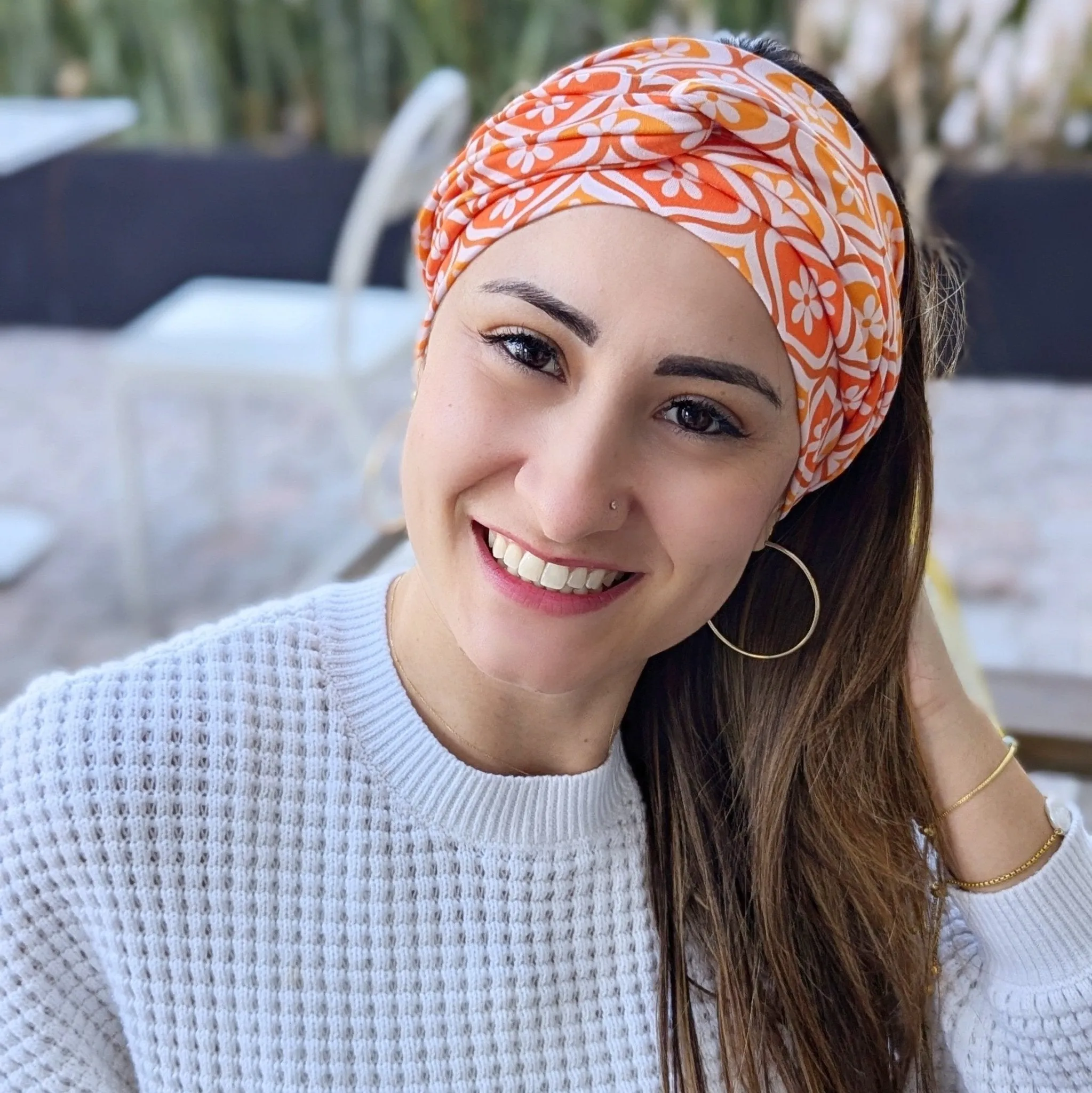 Orange Couch Wrap Headband