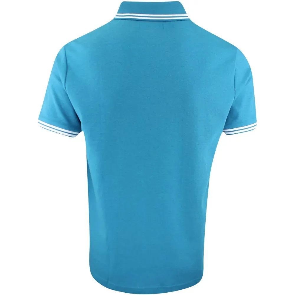 Original Penguin Tile Print Short Sleeve Polo Shirt - Mosaic Blue