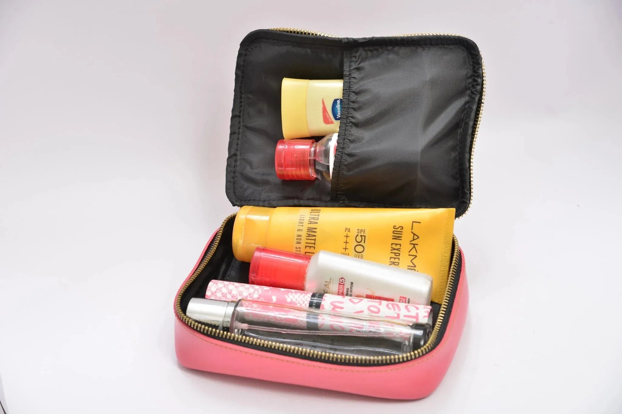 Personalized Mini make up kit   Chained Sling bag - Pink