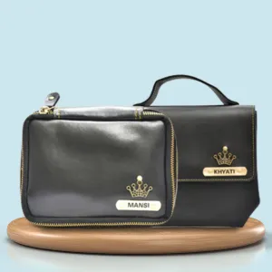 Personalized Mini make up kit   Sling bag - Black